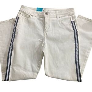 NWT Inc Denim skinny leg regular fit ankle size 10 white jeans